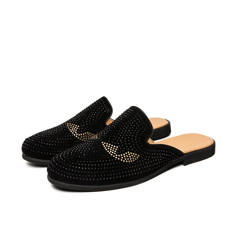 

man sandals leather shoes chaussures homme mens casual sandal cheap shoes, Black