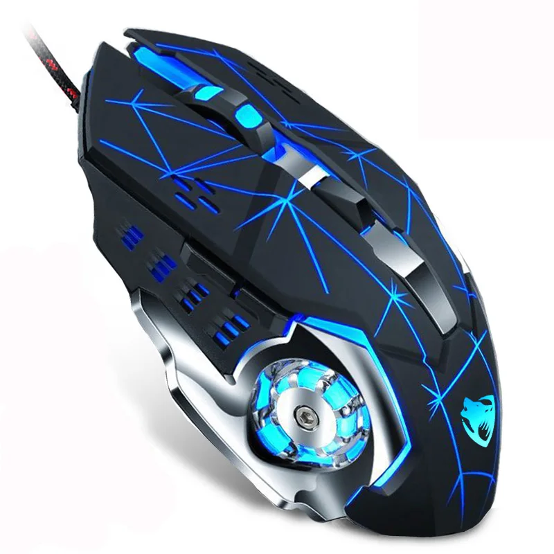 

Wired Optical LED Computer Game Mice USB Cable Gaming Mouse, Black and white