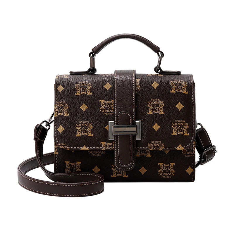 

MIYIN wholesale cross body bags 2021 retro print Fashion shoulder bag big capacity cross body bags women handbag, Brown