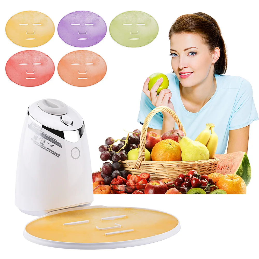 

Natural Smart Mini DIY Homemade Beauty Skin Face Care Vegetable Facial Collagen Maker Automatic Fruit Mask Machine, White