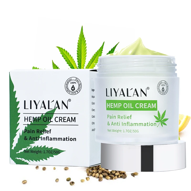 

Amazon hot selling private label natural organic cbd oil hemp seed oil pain relief hand and face cream, Milk white