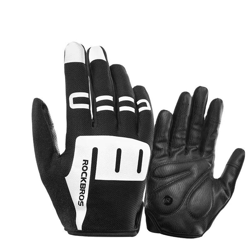 

ROCKBROS 2021 Winter Reflective Hand Glove For Bike MTB Sports Full-Finger Bike Gloves Biclcle Accessories, Black