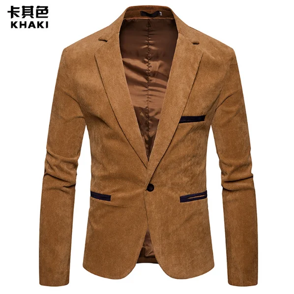 

Mens Jacket Men's Autumn Winter Casual Corduroy Slim Long Sleeve Coat Suit Jacket Blazer Top Men jackets and coats