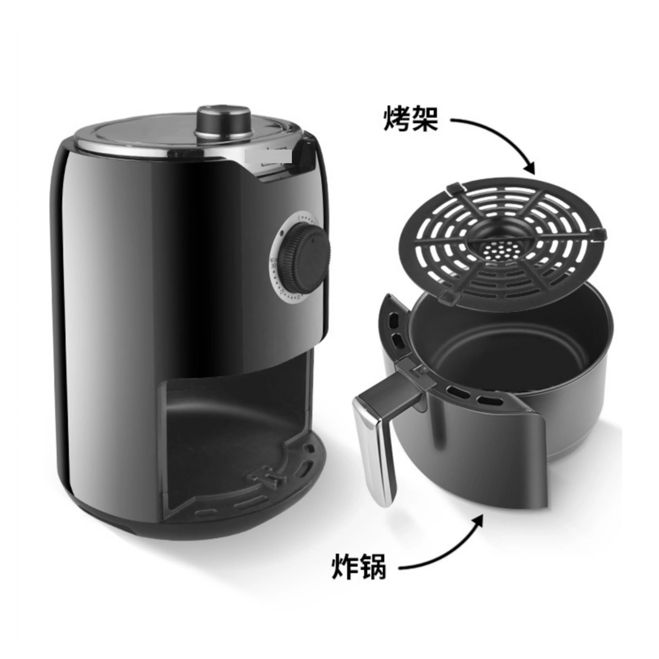 

Wholesale mini 2L Hot sell silicone pot Non-oil Air Fryer
