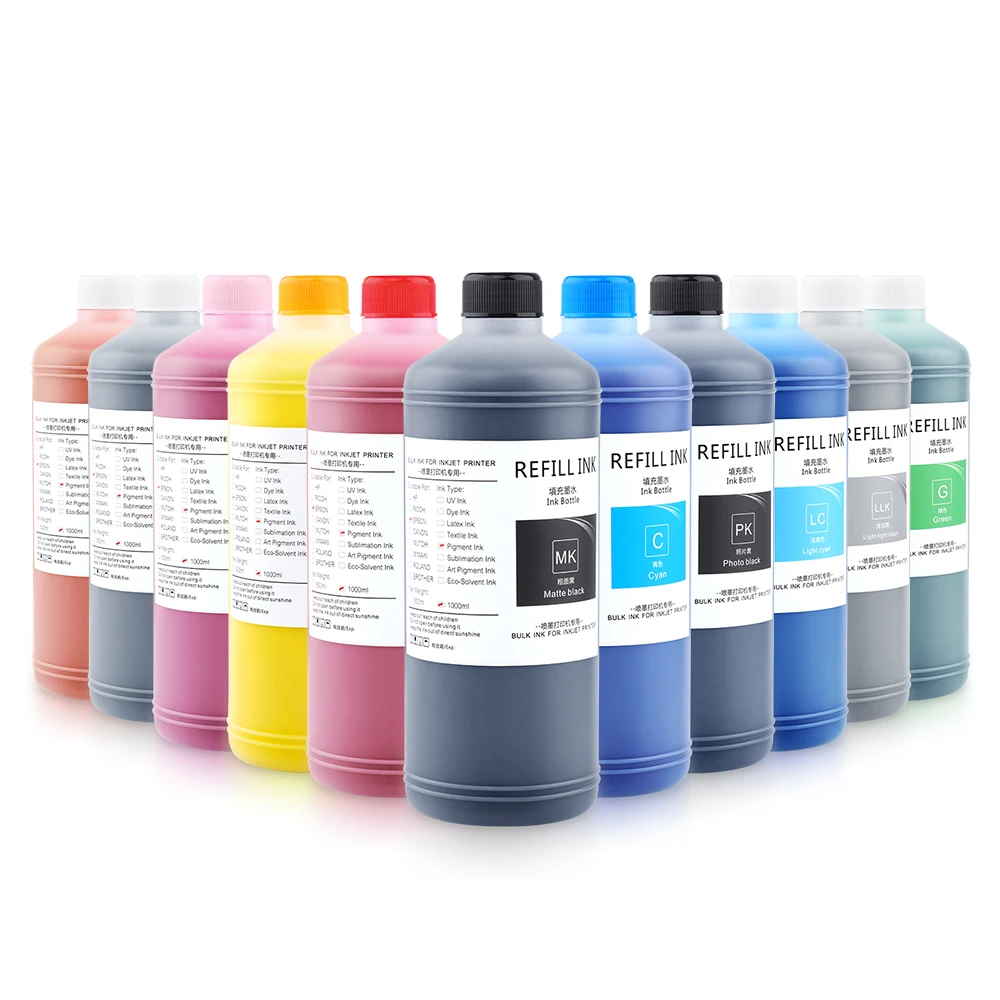 Ocbestjet 1000ML 11 Colors Universal Art Paper Pigment Ink for EPSON Stylus PRO 4900 4910 7900 9900 7910 9910