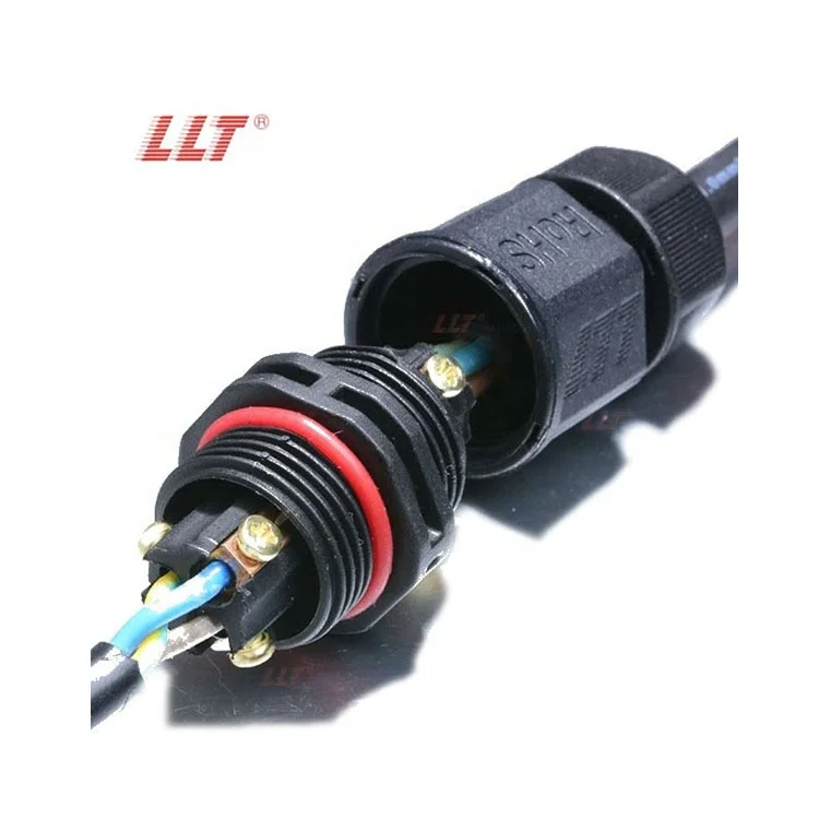 AC connector approved 3 poles cable joiner led lighting waterproof cable connector