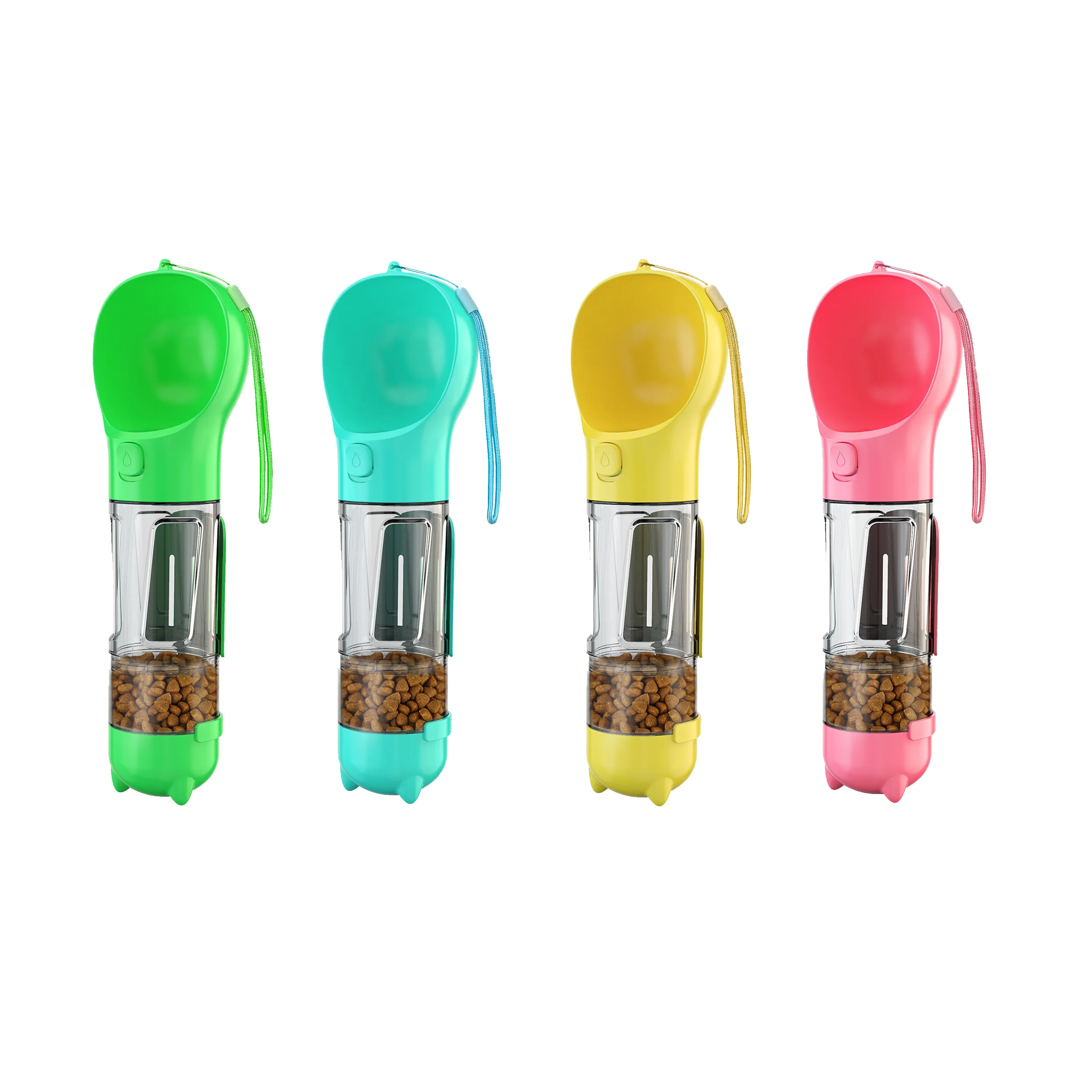 

Wholesale Manufacturer Pink Green Yellow Red 300 Ml Plastic Colorful Water Bottle Feeder For Pets, Customized color