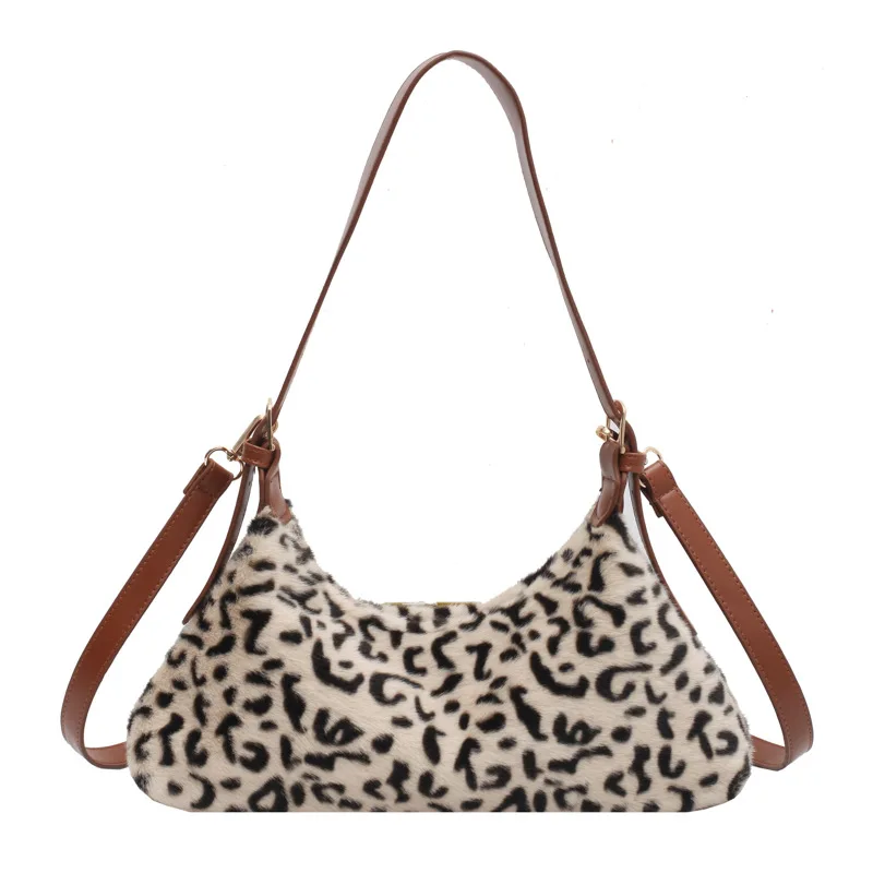 

Jtfur Winter new style trendy fashion ladies small bags women plush crossbody shoulder underarm fur handbag, Customized color