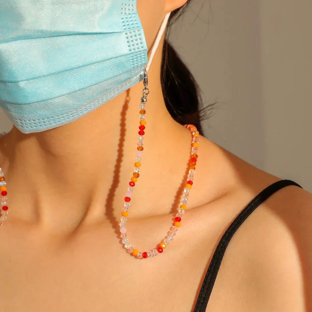 

Jachon Designer handmade bead face masking necklace holder eye glasses chain, Picture