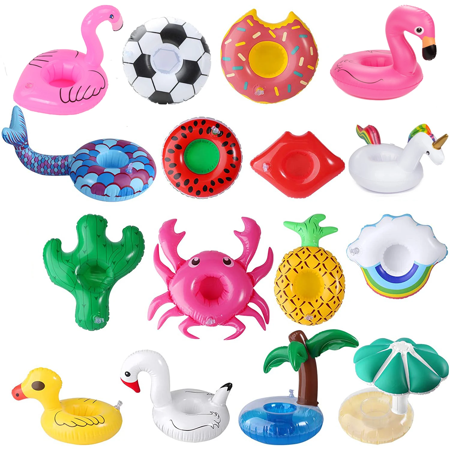 

Custom New design PVC crab inflatable cup coasters holders float drink holder, Multi-color