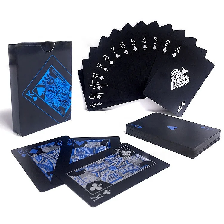 

Poker PVC High Quality card games Black Plastic Waterproof Playing Card decks