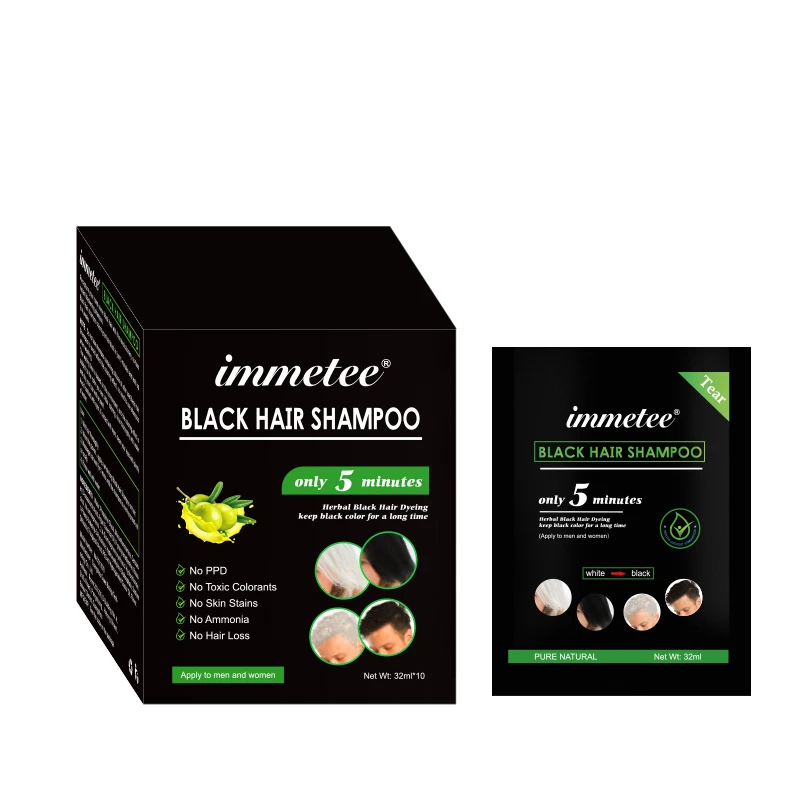 

Wholesale Black Hair Dye Shampoo OEM Brands Manufacturer Private Label Fast Black Hair Shampoo in Hair Dye, Natural black