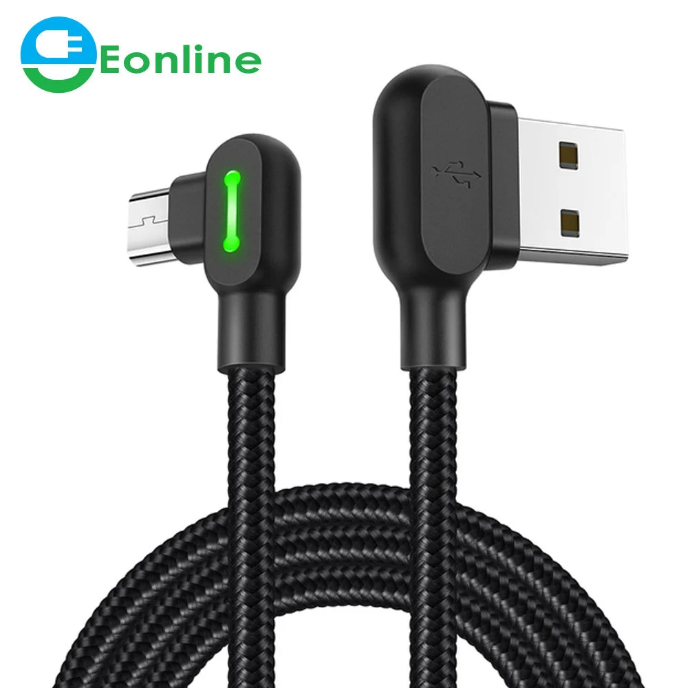 

Eonline LED 1.5M USB Type C 5A Fast Charge Data Sync Cable For Xiaomi Huawei Samsung Android Phone 90 Degree Angle Quick Charger