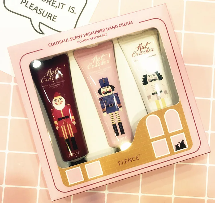 

Free shipping organic vegan whitening moisturizing refreshments hand cream gift set