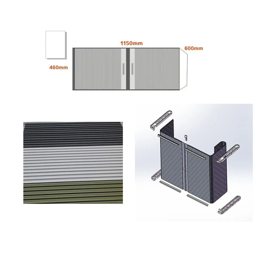
Metal color Plastic Rolling shutter door for Wooden Cabinet use 