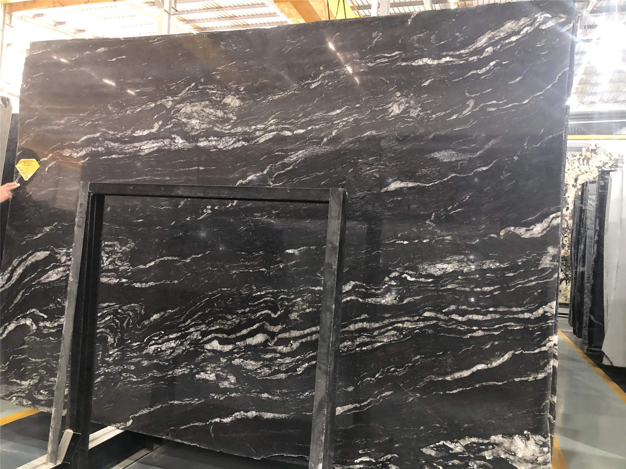 天然宇宙黑色花岗岩平板