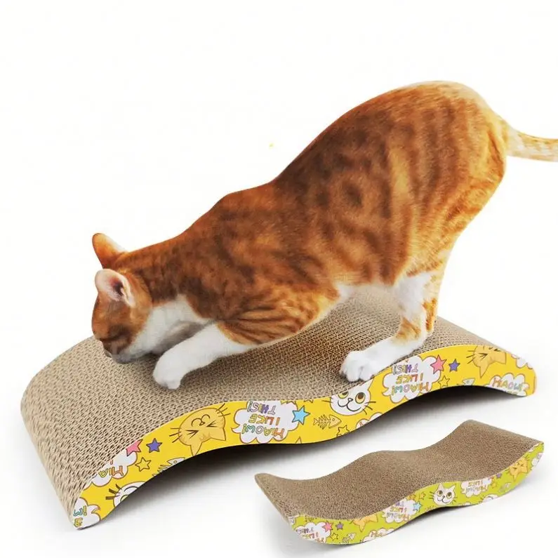 

M Type Corrugated Cat Scratcher Sleeping Cat Mat Cat Scratching, Photo