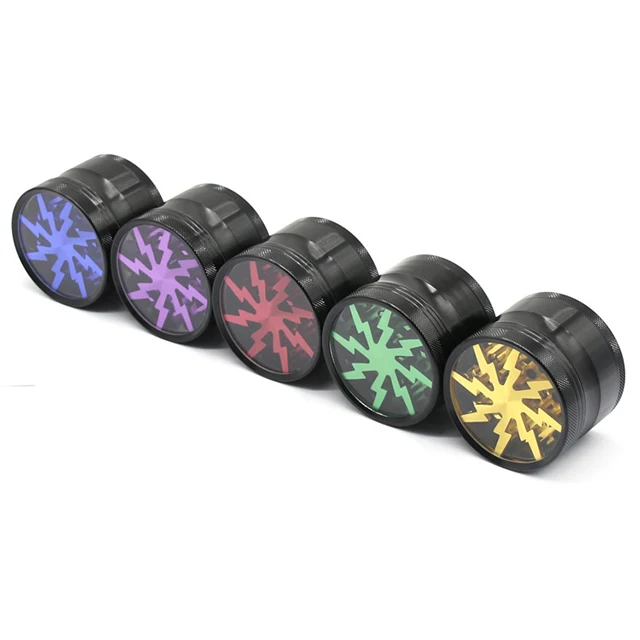 

Smoking Accessories Manual Metal Grinder 4 layer Dry Tobacco Machine Grinder, Purple, gold, red, blue, green