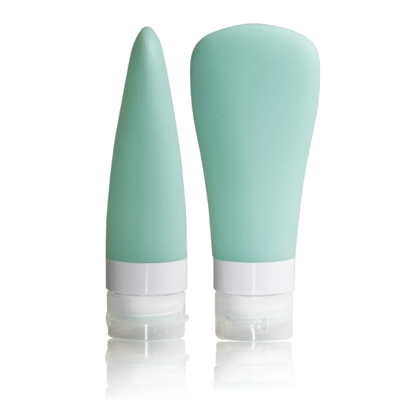 

Gepai New design food grade silicone squeeze bottle portable gel tube shampoo conditioner travel kit bottle, Pink, green, black, transparent