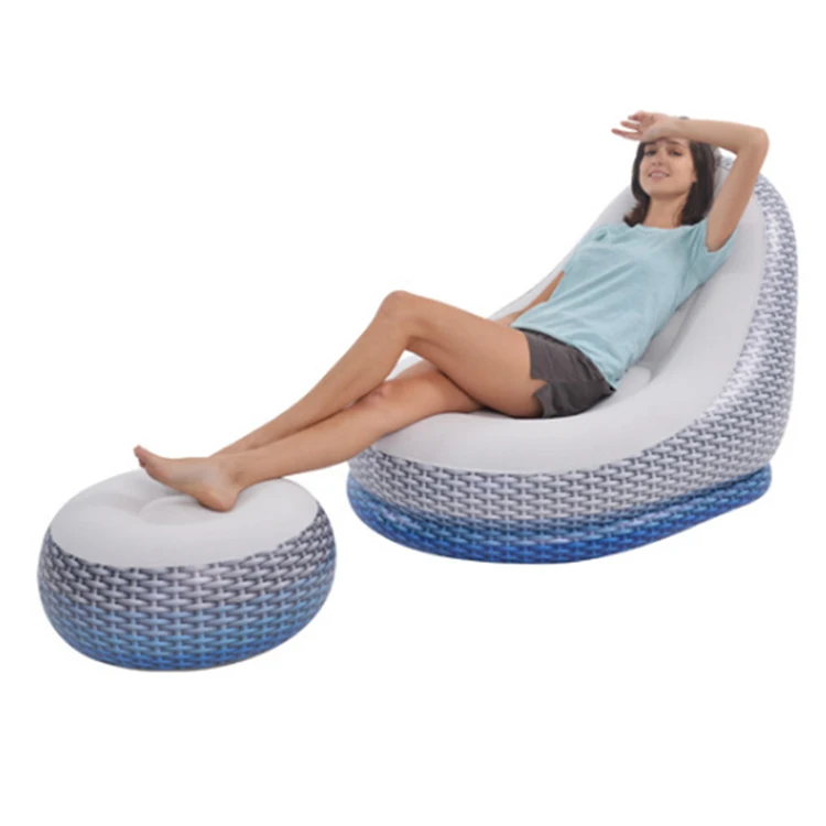 Inflatable Ultra Lounge Chair Blow Up Chaise Lounge With Ottoman Buy