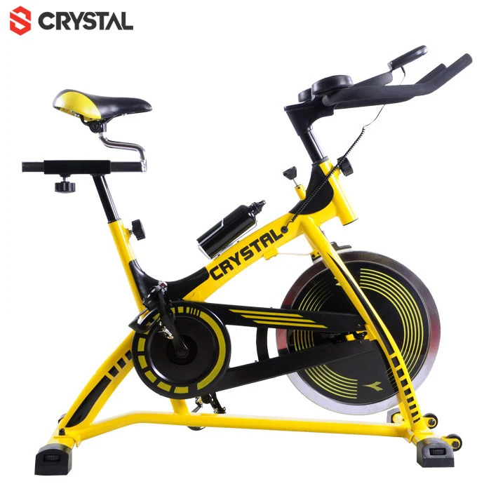 

SJ-3373 Home Cardio Training Exercise Equipment Electric Bicycle Spinning Bike for Sports, Yellow&sliver,customized