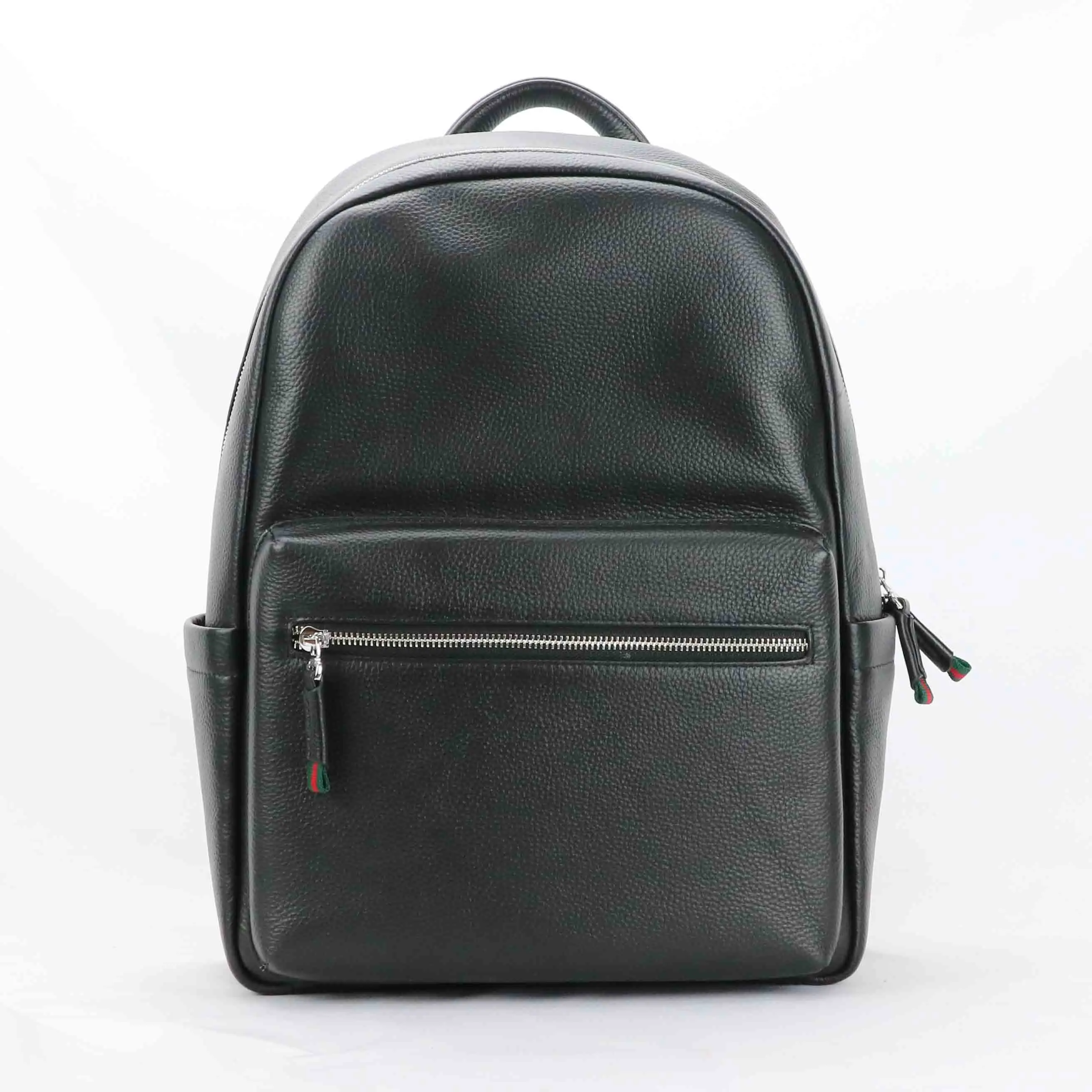 

stock simple large style travel sport boy men genuine leather bag school backpack