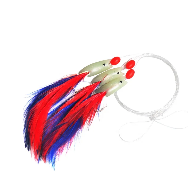 

3Pcs/Set sabiki fishing lures Night Luminous Soft sabiki lure fishing rigged