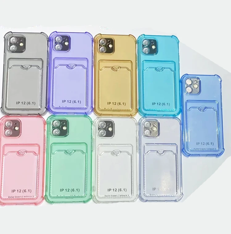 

High Clear Shockproof 1.5mm Airbag Card Slot Transparent Soft TPU Mobile Cell Phone Cover Case For Samsung Galaxy Note 10 Note10
