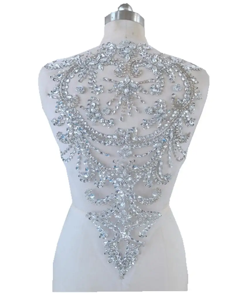 

Exquisite Heavily Beaded Soft Tulle Lace Fabric with Clear Sequin for Wedding Gown