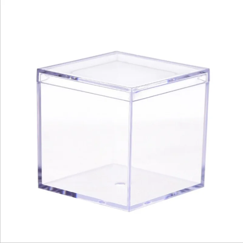 

Transparent Square Box Ps Hard Plastic Packaging acrylic candy box for wedding Candy Box