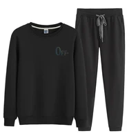 

Wholesale hot selling custom logo fashion tracksuit hoodie sweatshirt suits sport jacket men's sports suit