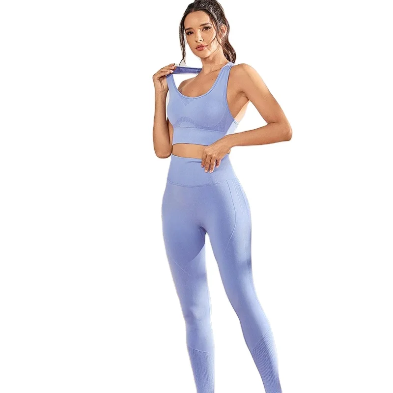 

sportswear gym seamless yoga legging sets wear pants womens sports bra set