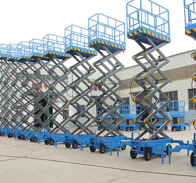 12米剪式升降机脚手架 18m 500千克液压电动升降机移动剪刀叉提升平台