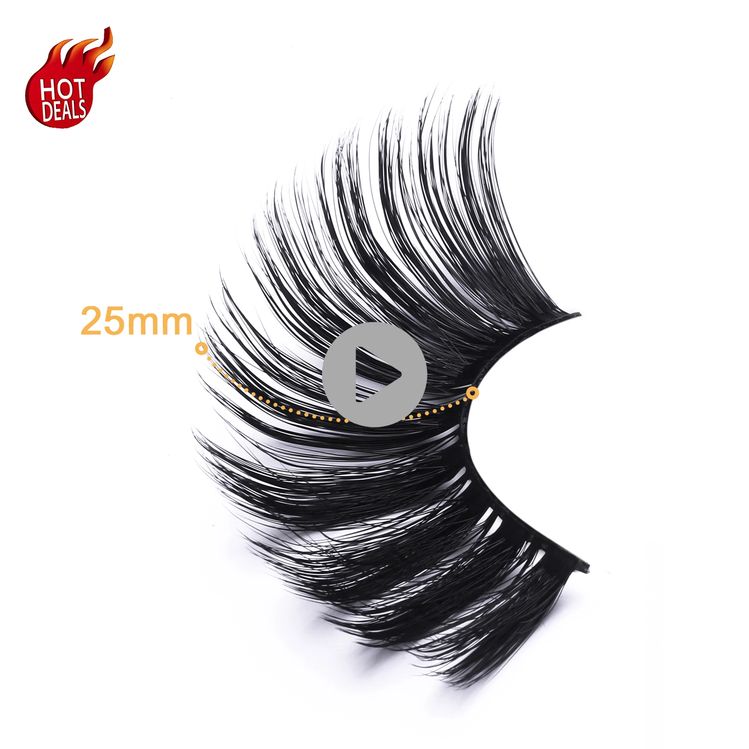 

Private Label 25 mm Eye Lashes 3D Siberian Mink 25mm Eyelashes 5D& 6D Mink eyelash, Black