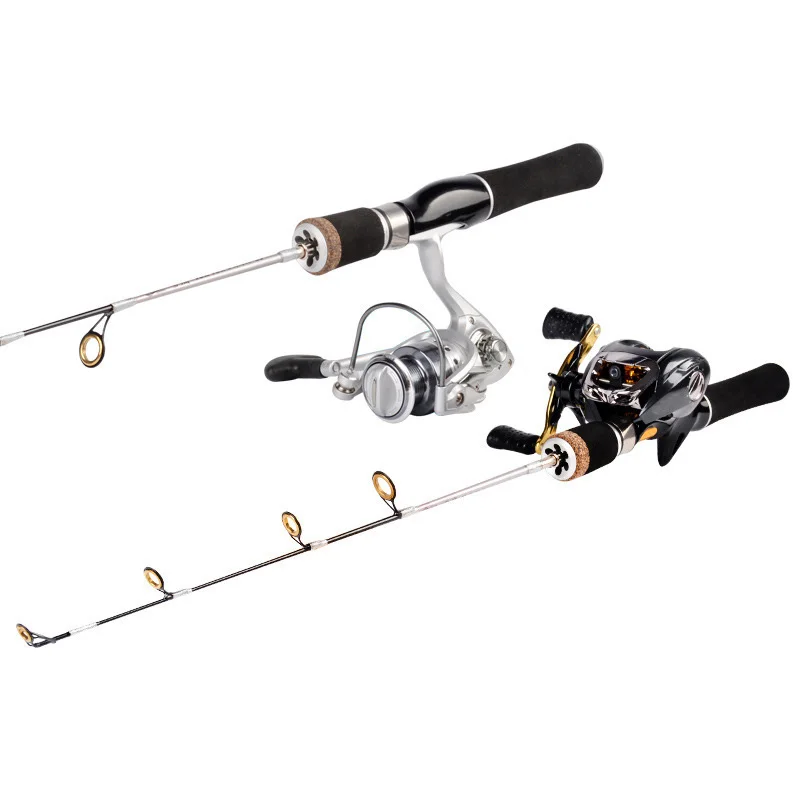 

Evercatch 85cm 55cm mini carbon casting spinning short Ice Fishing Rod with EVA handle