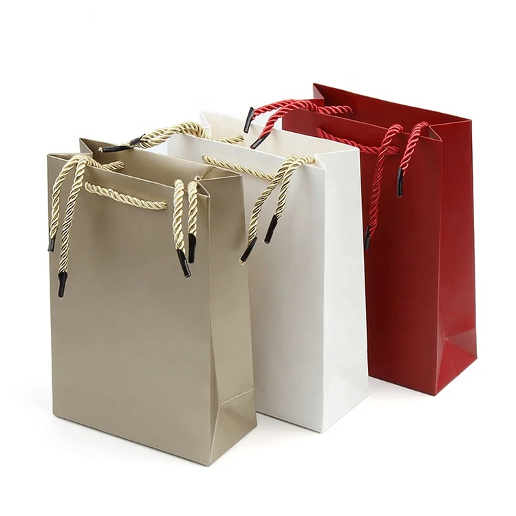 

Fashion Print Logo Gift Packaging Bag Handle Coated Paper Bag Custom Shopping Bag