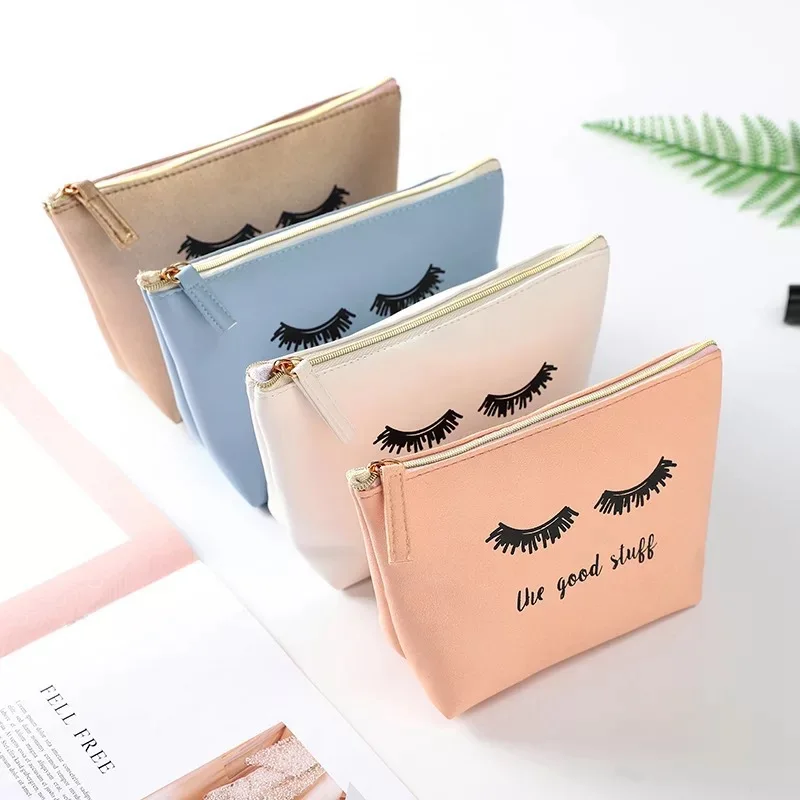 

Women PU Cute Cosmetic Bag Candy Color Travel Makeup Bag For Young Lady