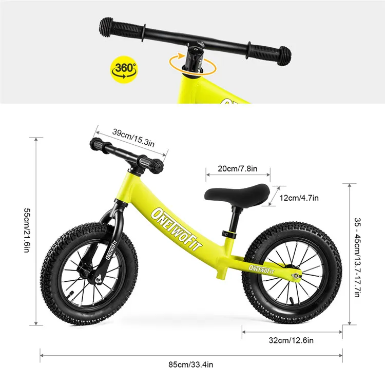

Wholesale Carbon Single Speed Fitness Spin Road Bicycle Balance Kids Mountain Children Cycling Exercise Bike, Yellow