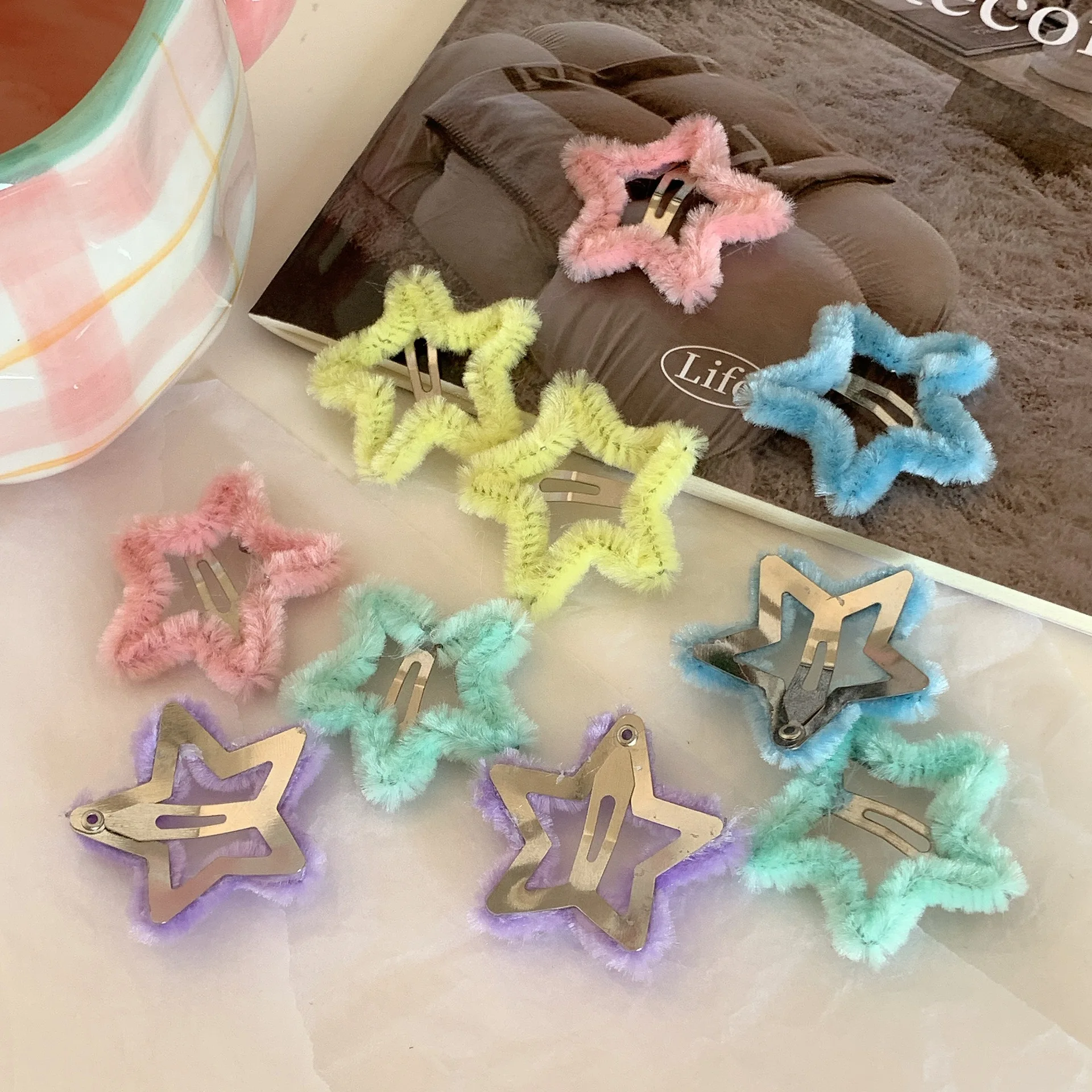 

Baby Ganchos Para El Cabello Hair Accessories Clips Set for Kids Stainless Steel Toddler Star Mini Snap Hair Clips Metal Girls