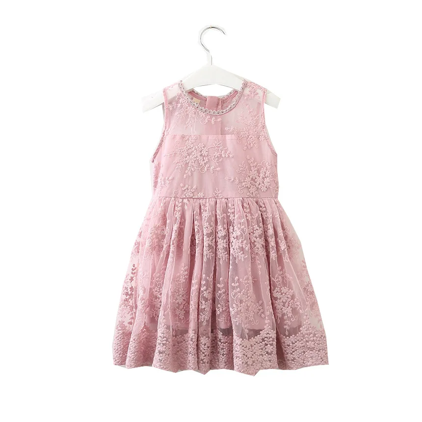 

Children's dress summer 2020 new baby mesh embroidered princess skirt lace vest skirt, Picture shows