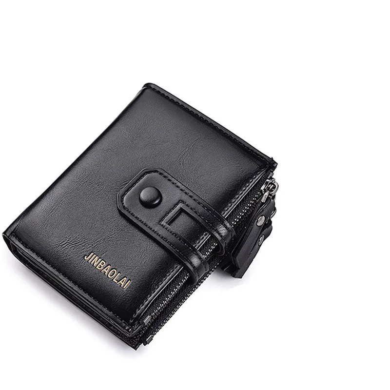 

Luxury Men Wallet Business Credit Card Holder Multifunctional Money Bag Leather Clutch Wallet Male, Black,brown