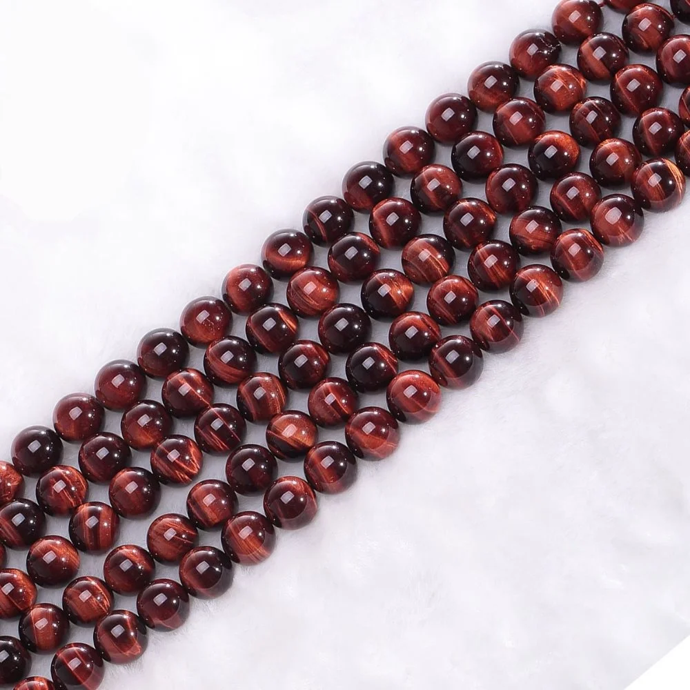 

Natural 3A red tiger eye round beads 4mm to 16mm in 16 inch loose strand