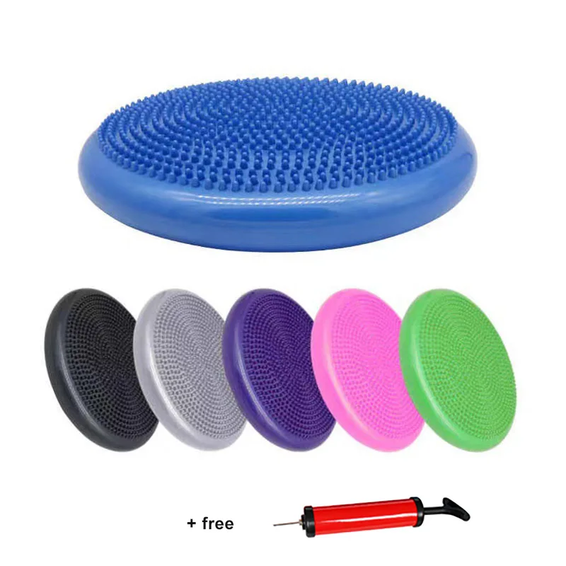 

Durable PVC Inflatable Yoga Balls Massage Pad Universal Sports Gym Stability Wobble Balance Disc Cushion Mat Fitness Exercise