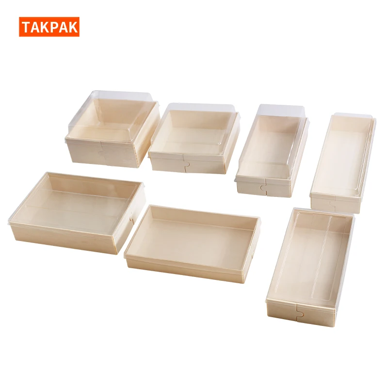 

High Side Biodegradable Natural Wooden Plates Disposable Wood Sushi Dish Serving Tray