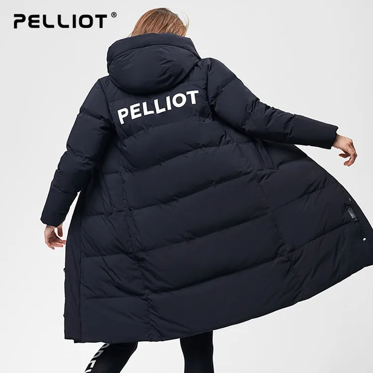 
down jacket parka men polyester long over knee black winter down coat unisex 
