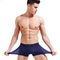 

wholesale cheap Translucent Ice Silk Men Underwears Boxers briefs for men