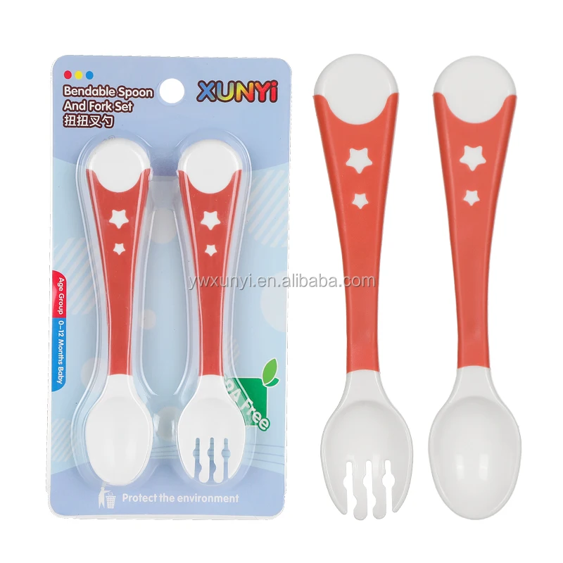 curved handle baby spoon plastic