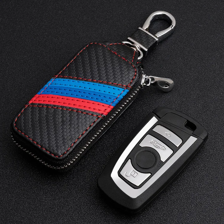 

Rfid Bocking Coin Wallet Car Custom Black PU Key Chain Bags Case Holder Key Wallets For Man, As per picture