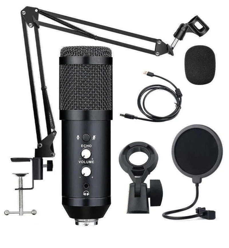 

Professional Video Youtube Streaming Gaming Podcast Recording USB Karaoke Condenser Studio Microphone Mic kit