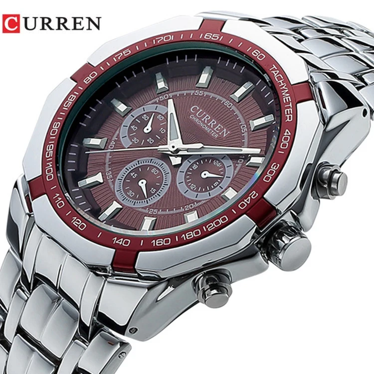 

CURREN 8084 Watches Men Top Luxury Brand Hot Design Military Sports Wrist watches Men Digital Quartz Men Full Steel Watch